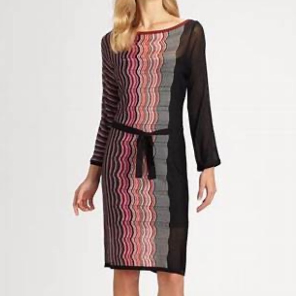 NWT Trina Turk zigzag knit dress - Picture 2 of 16